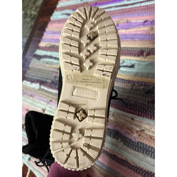 Bamboo Women’s Black Faux Suede Ankle Booties Size 7.5 - Picture 8 of 10